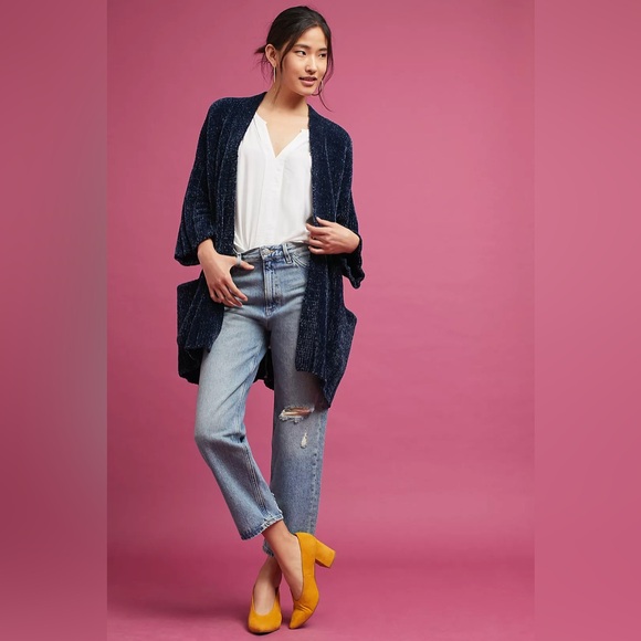 Moth Midnight Blue Velvet Robe - Picture 3 of 6